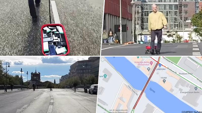 Berlin artist explores the streets of Berlin using 99 mobile phones, inspiring Google Maps traffic blockades