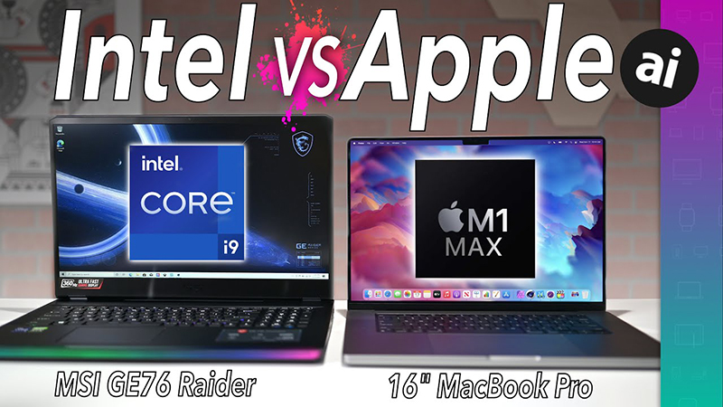 Comparison the 16-inch Apple MacBook Pro versus MSI GE76 Raider